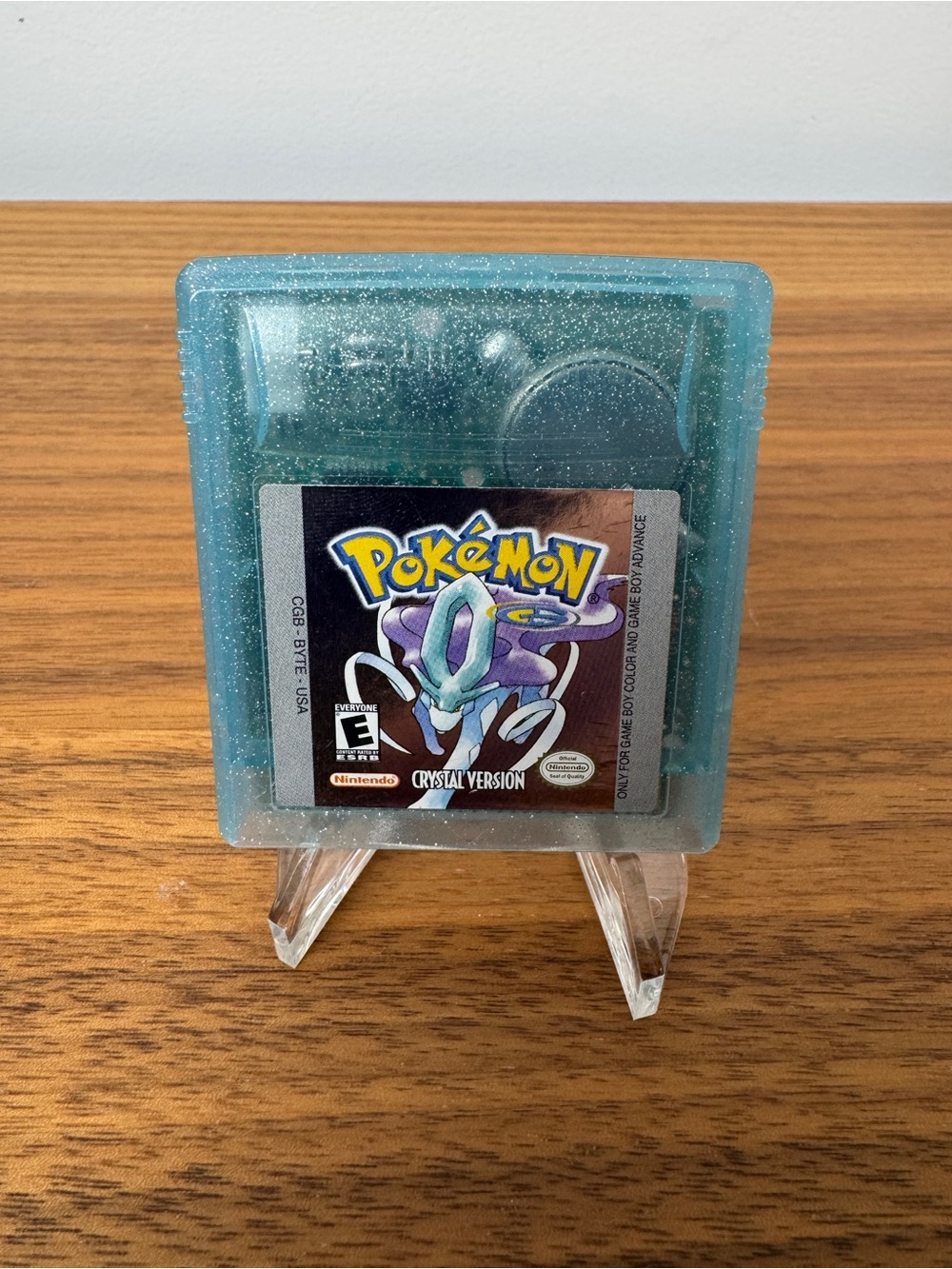Nintendo Pokémon Crystal Version - Sparkling Teal Cartridge - FRESH Battery